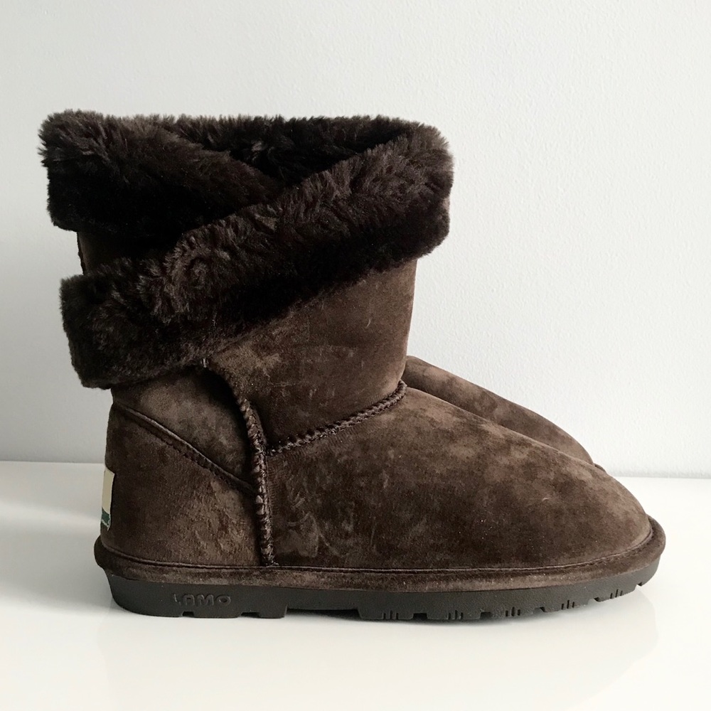 COPY - LAMO Brown Suede & Shearling Cozy Winter Wrap Women Boots